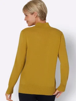 Stehkragenpullover aus reinem Kaschmir
