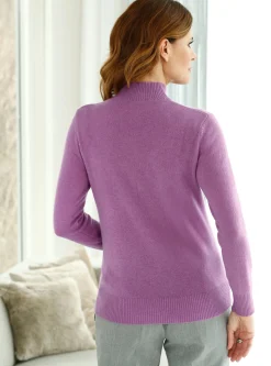 Stehkragenpullover aus reinem Kaschmir