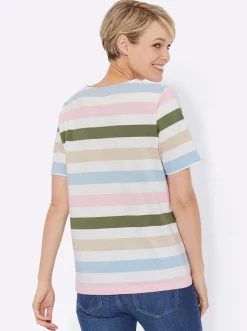 Streifenshirt in reiner Baumwolle, garngefärbt
