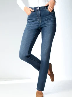 Stretch-Jeans in Used-Optik