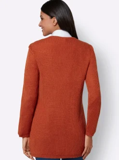 Strickjacke mit gerippten Abschlüssen