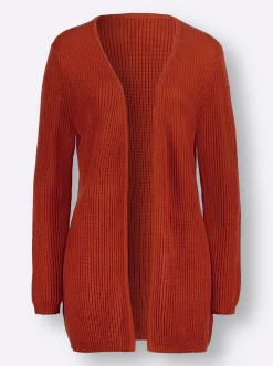 Strickjacke mit gerippten Abschlüssen