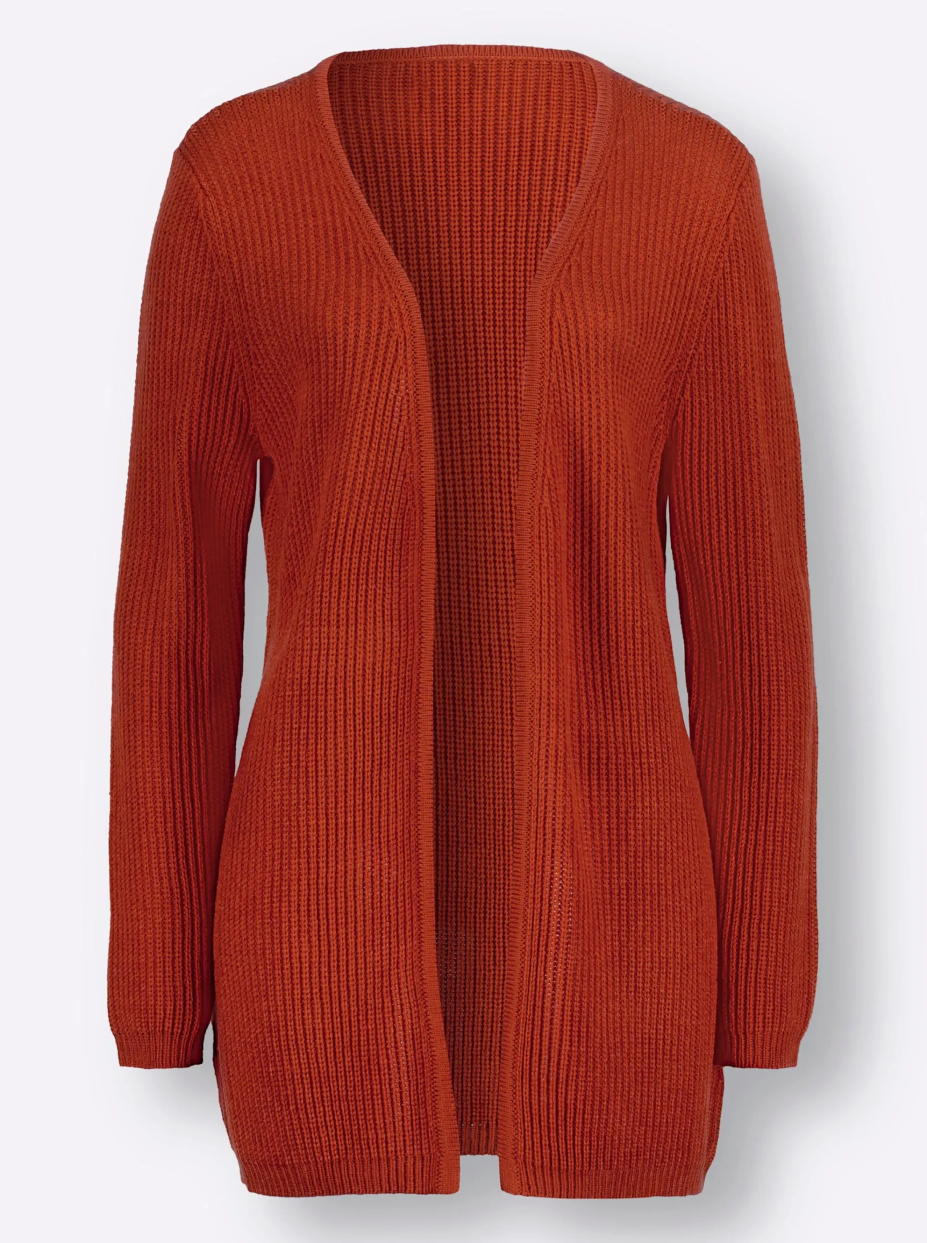 Strickjacke mit gerippten Abschlüssen