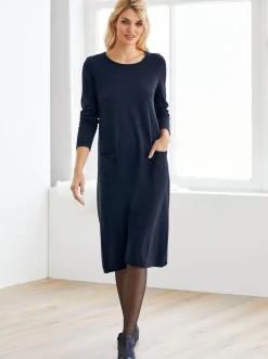 Strickkleid im Viskose-Baumwoll-Mix