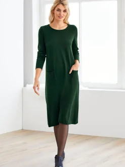 Strickkleid im Viskose-Baumwoll-Mix