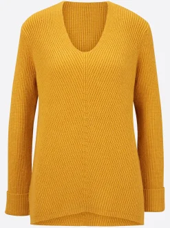 Strickpullover mit V-Ausschnitt