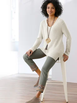 Strickpullover mit V-Ausschnitt