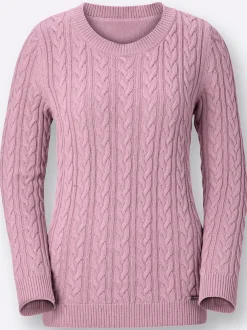 Strickpullover mit Zopfmuster