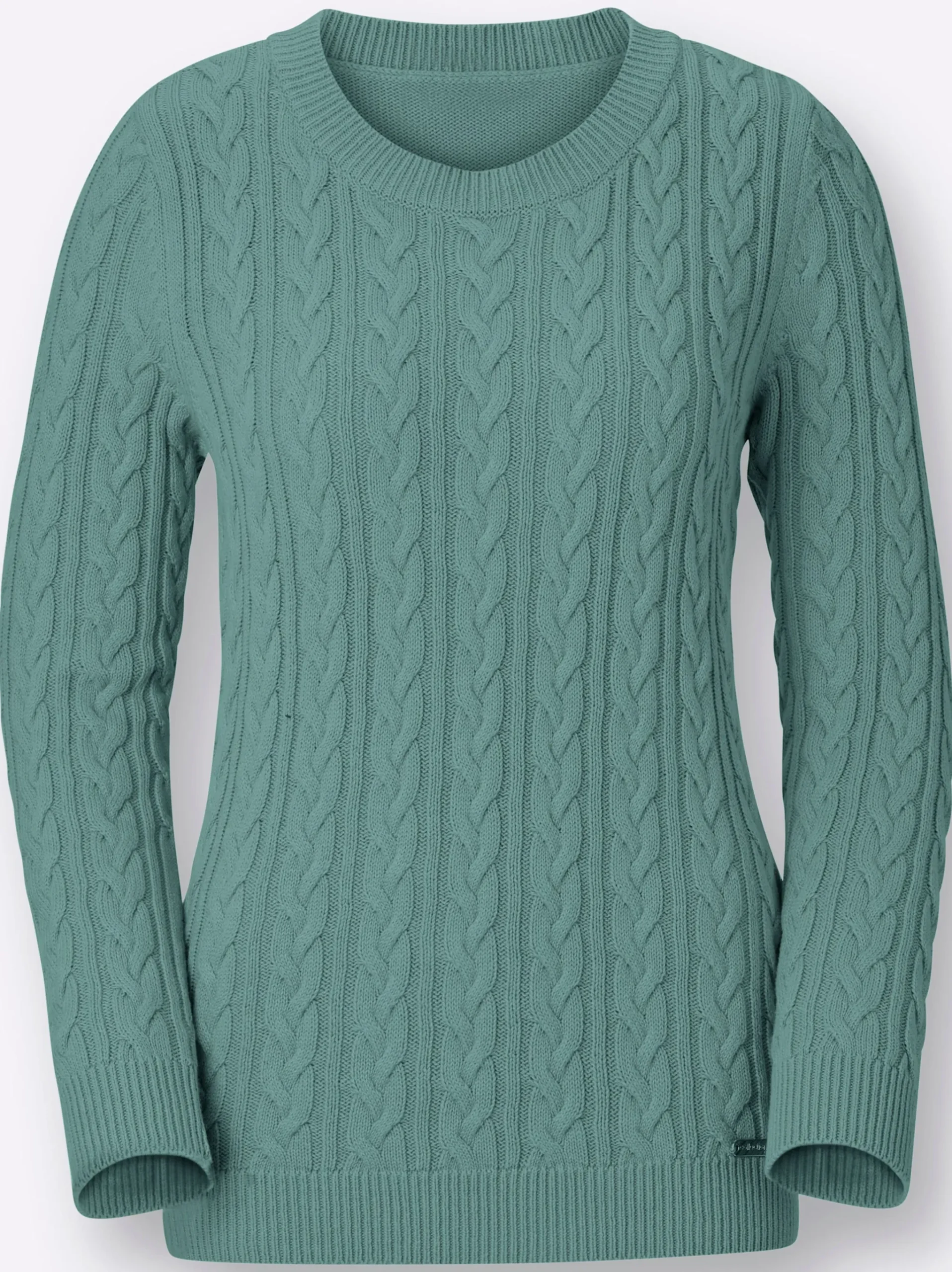 Strickpullover mit Zopfmuster