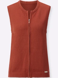 Strickweste mit Reißverschluss