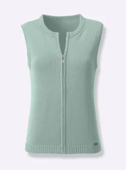 Strickweste mit Reißverschluss