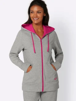 Sweatjacke mit 2 Känguru-Taschen