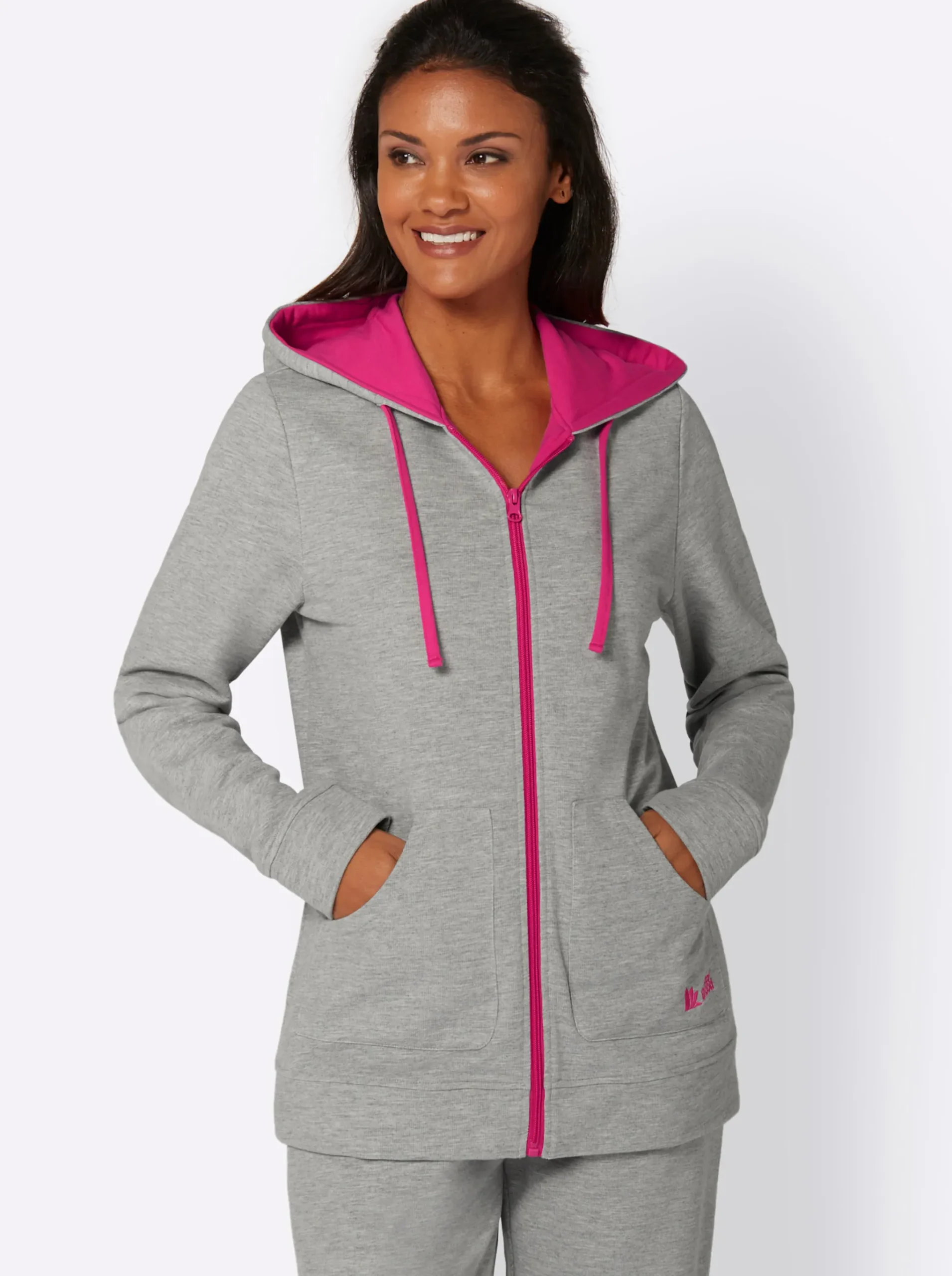 Sweatjacke mit 2 Känguru-Taschen