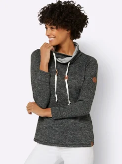 Sweatshirt in Melange-Optik