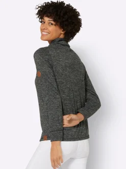Sweatshirt in Melange-Optik