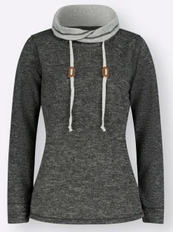 Sweatshirt in Melange-Optik