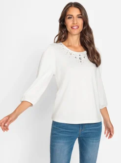 Sweatshirt in Viskose-Stretch-Qualität