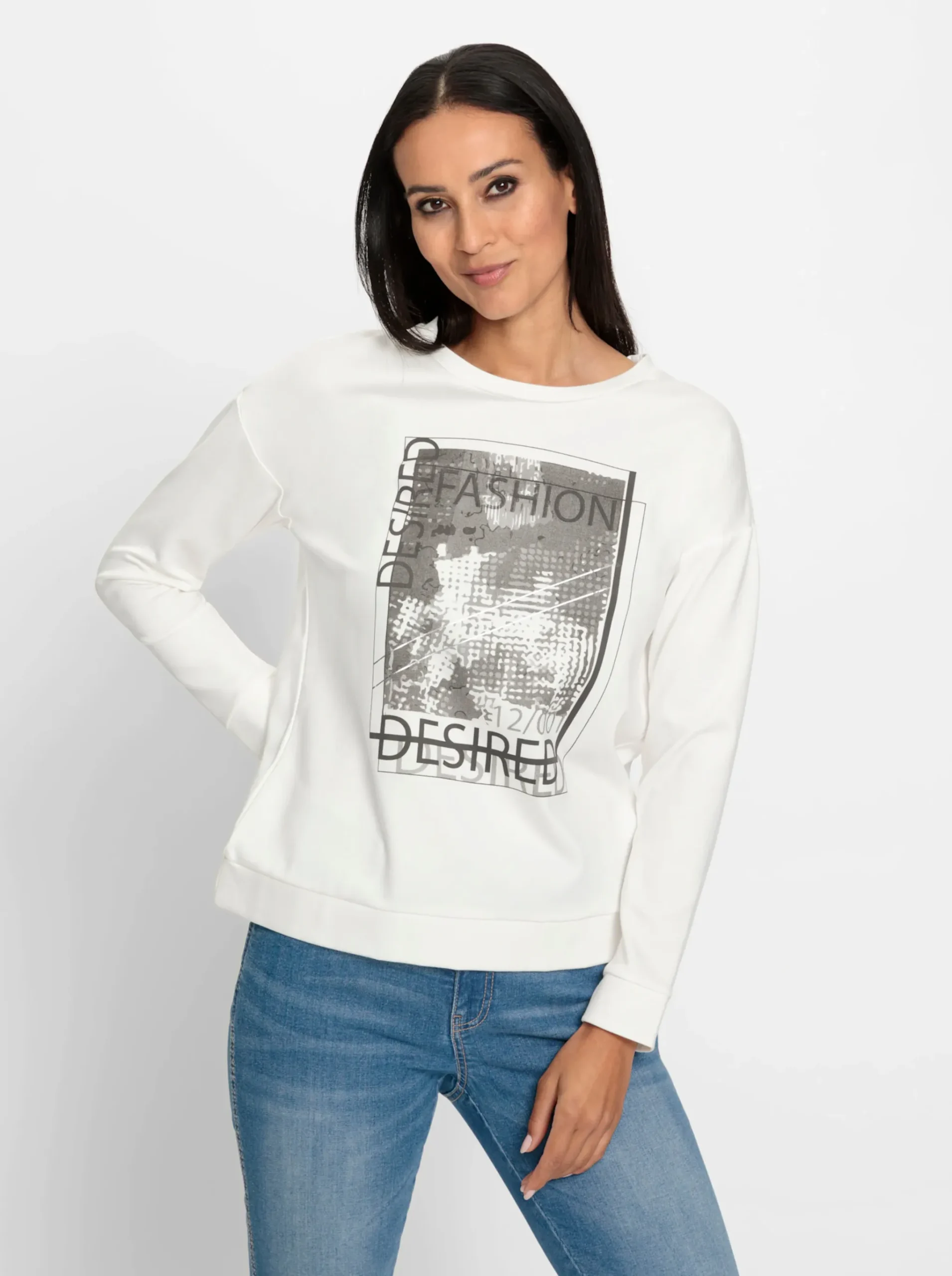 Sweatshirt mit überschnittenen Schultern