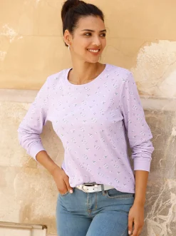 Sweatshirt mit Blümchen-Print