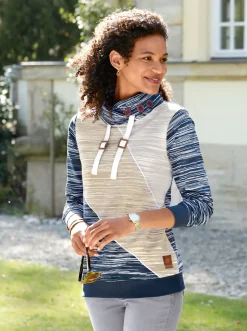 Sweatshirt mit elastischen Bündchen