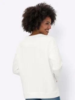 Sweatshirt mit flauschigem Schriftzug