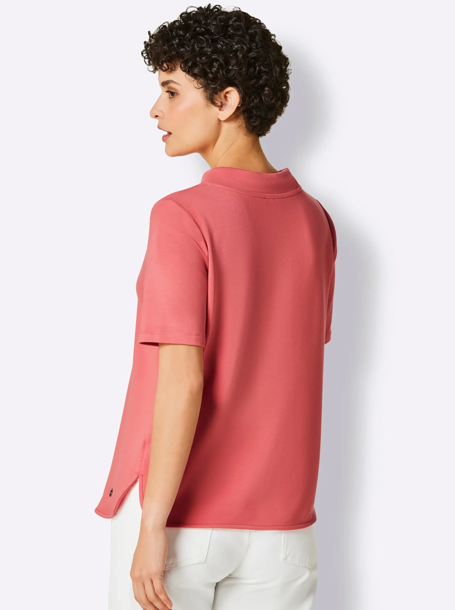 Sweatshirt mit Folienprint und Glitzersteinchen