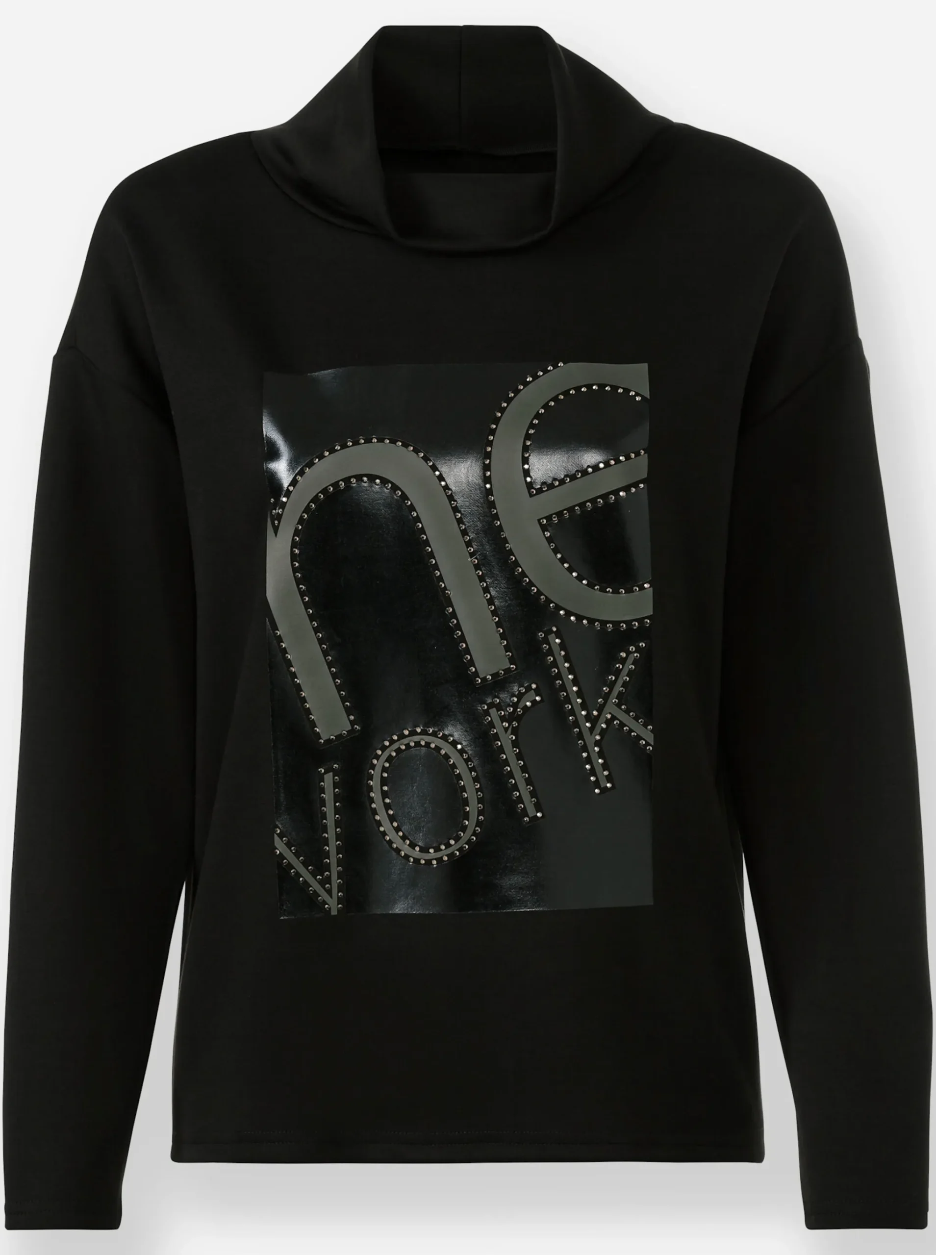 Sweatshirt mit Glitzer-Print im Vorderteil