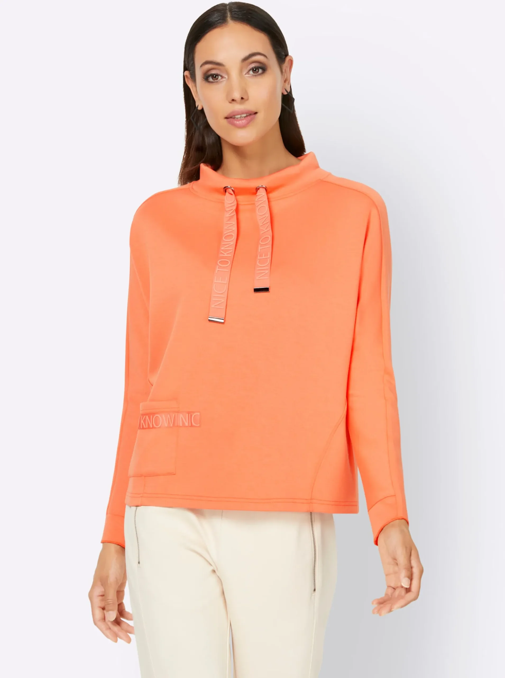Sweatshirt mit gummiertem Schriftzug