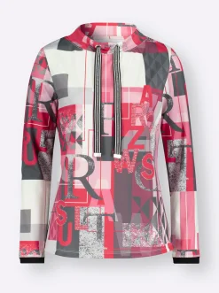 Sweatshirt mit halsfernem Kragen