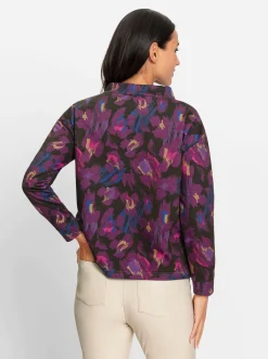 Sweatshirt mit halsfernem Stehkragen