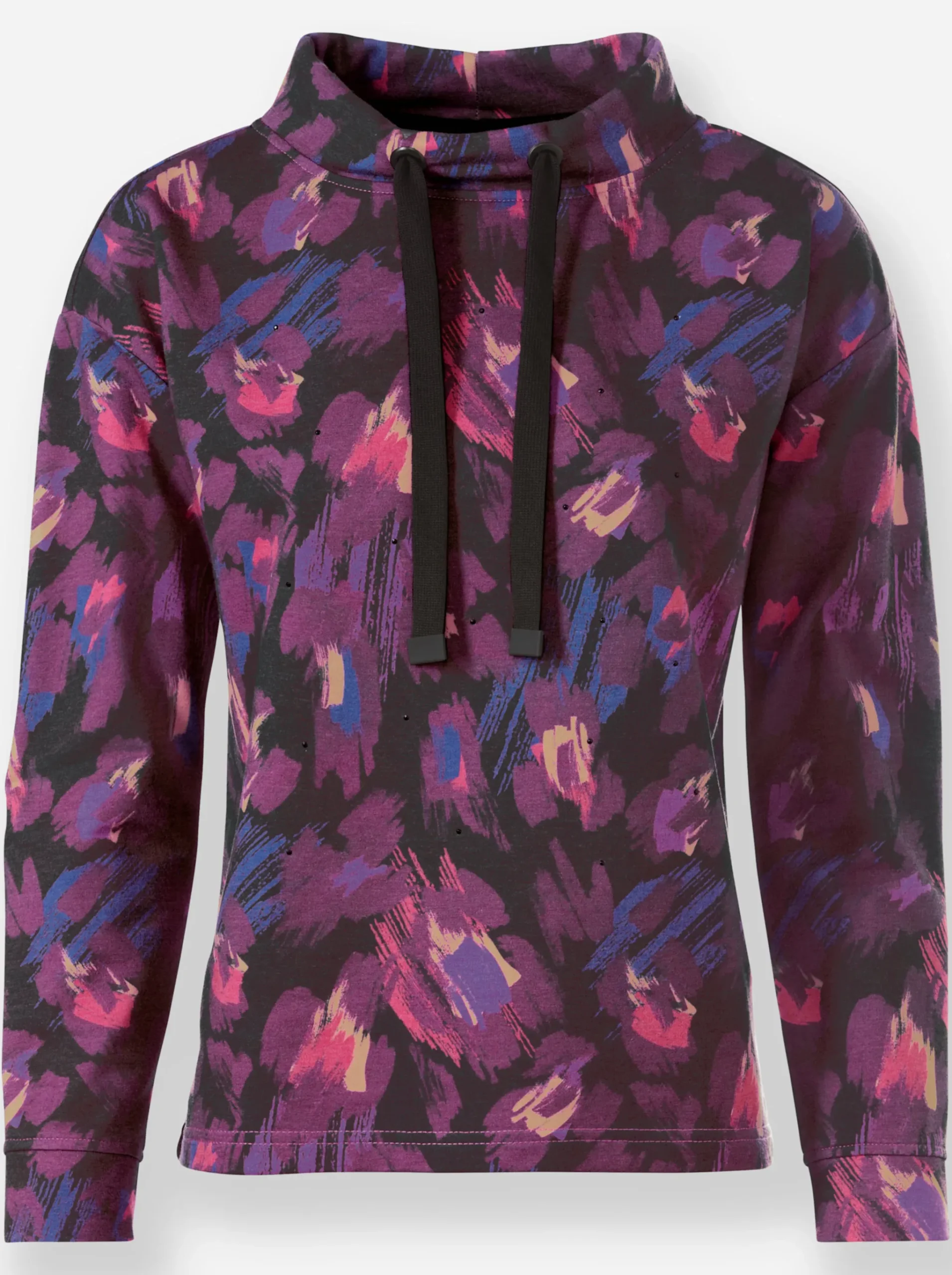 Sweatshirt mit halsfernem Stehkragen