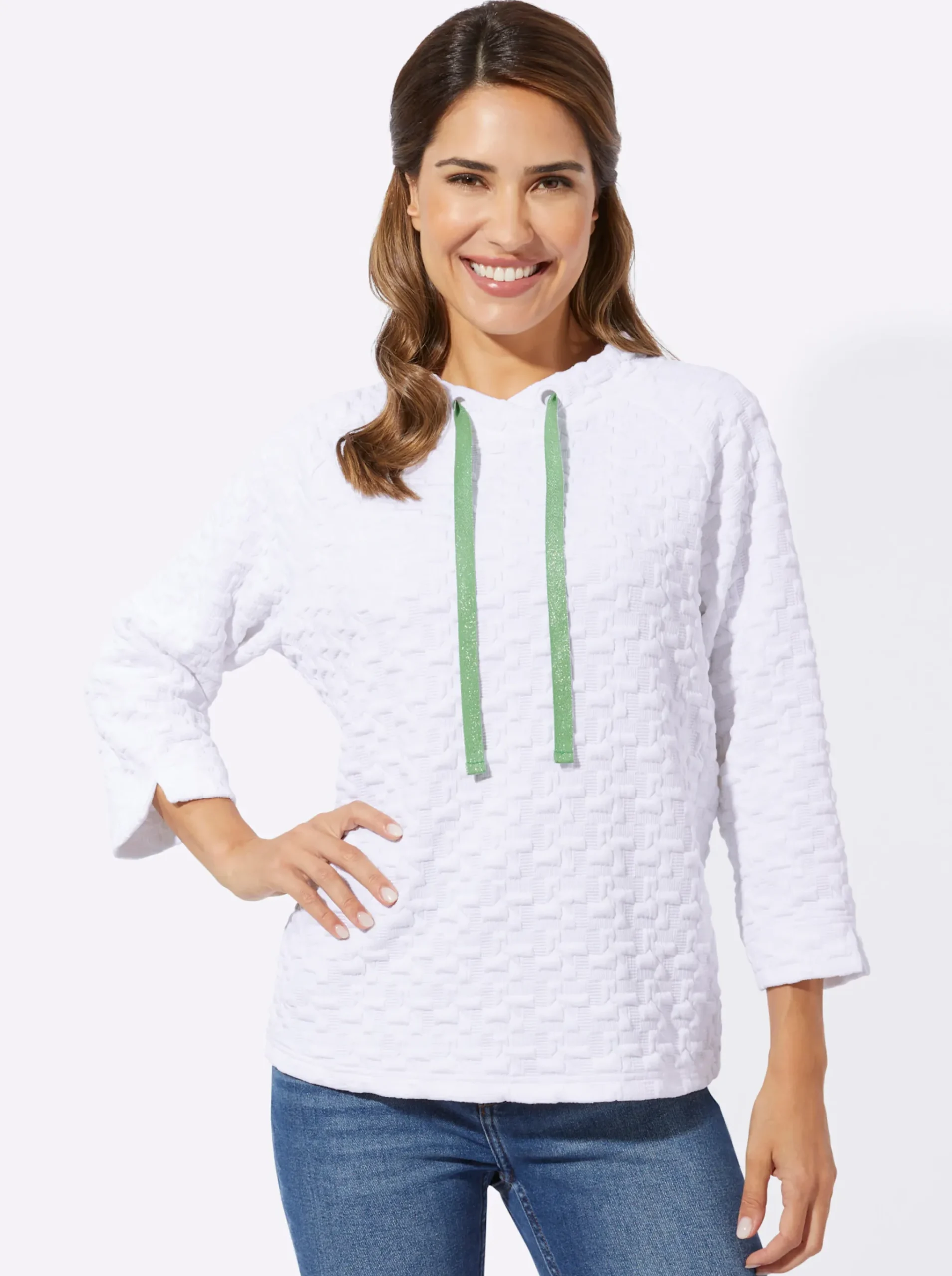 Sweatshirt mit Jacquard-Struktur