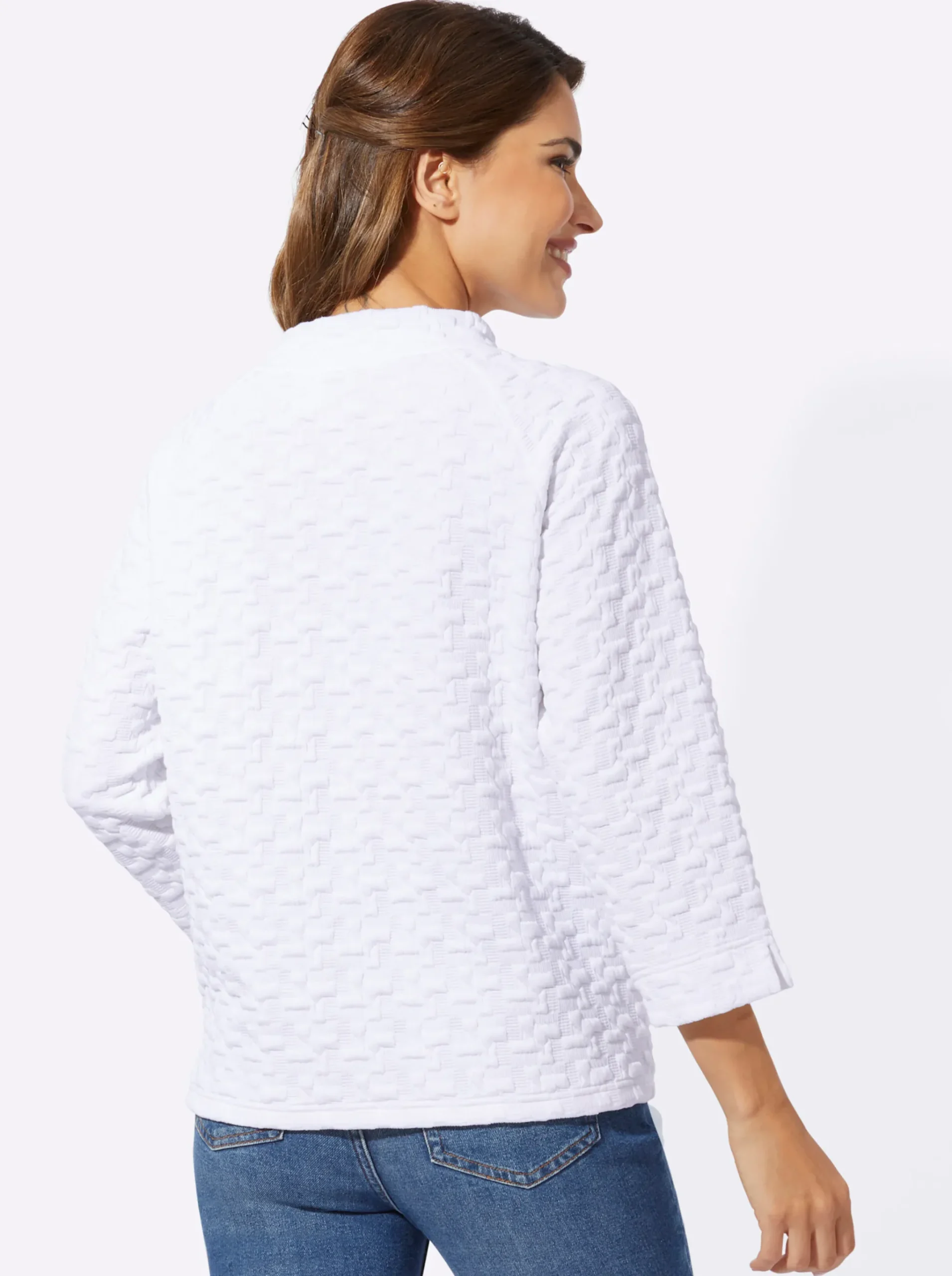 Sweatshirt mit Jacquard-Struktur