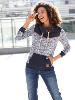 Sweatshirt mit Kontrast-Details