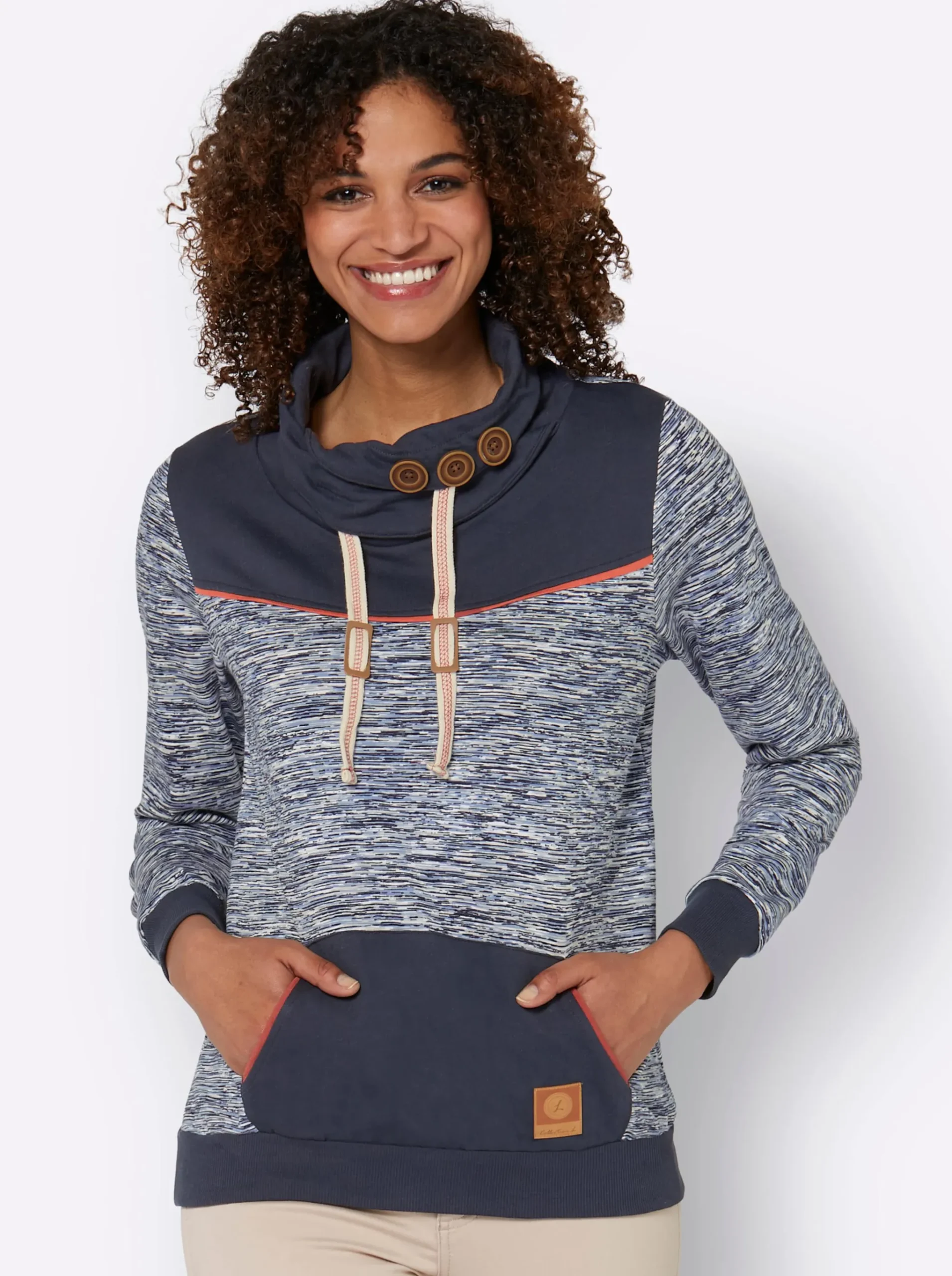 Sweatshirt mit Kontrast-Details