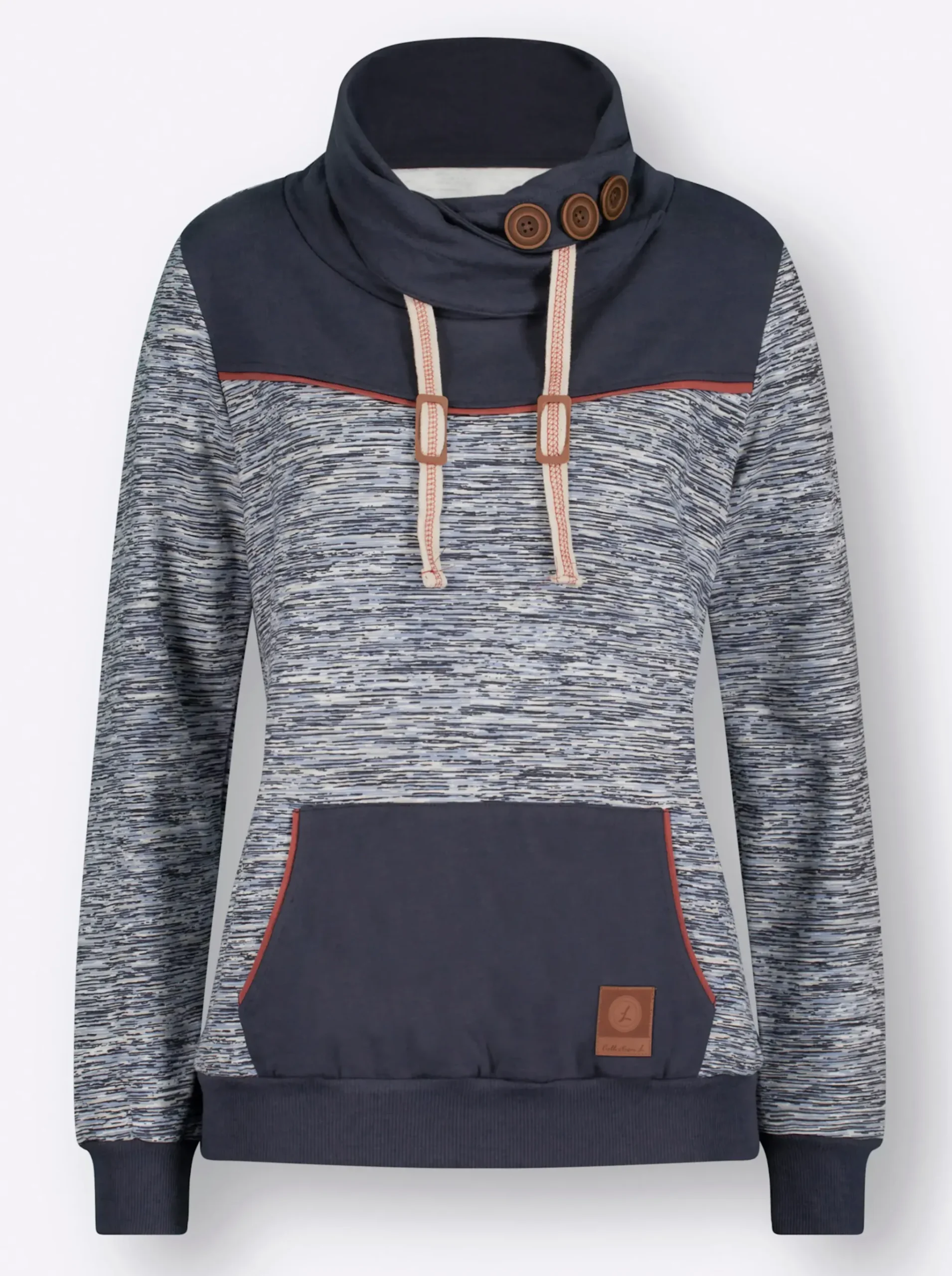 Sweatshirt mit Kontrast-Details
