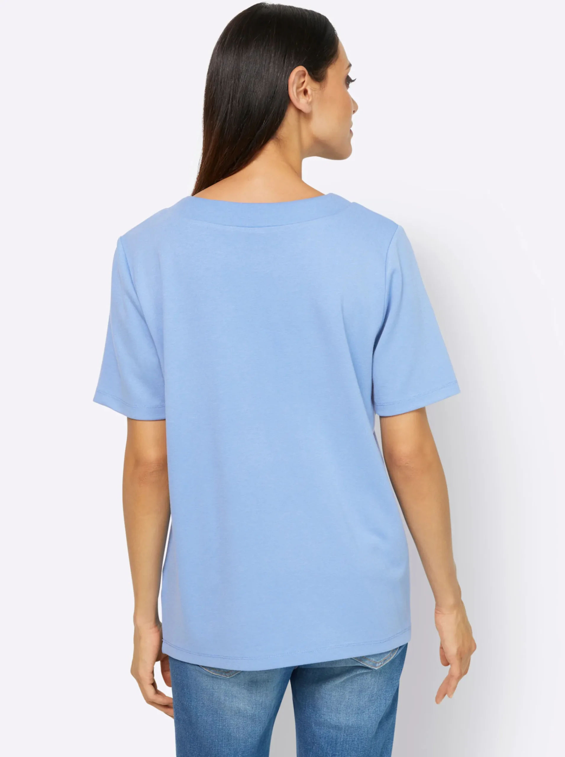 Sweatshirt mit kontrastfarbigem Print vorne