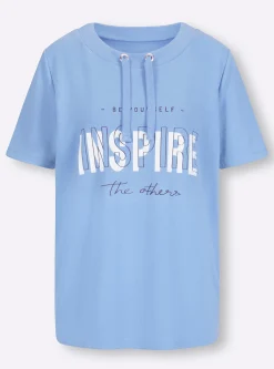 Sweatshirt mit kontrastfarbigem Print vorne