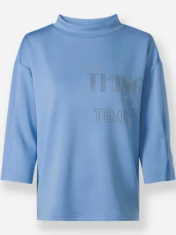 Sweatshirt mit Schmucksteinchen vorne
