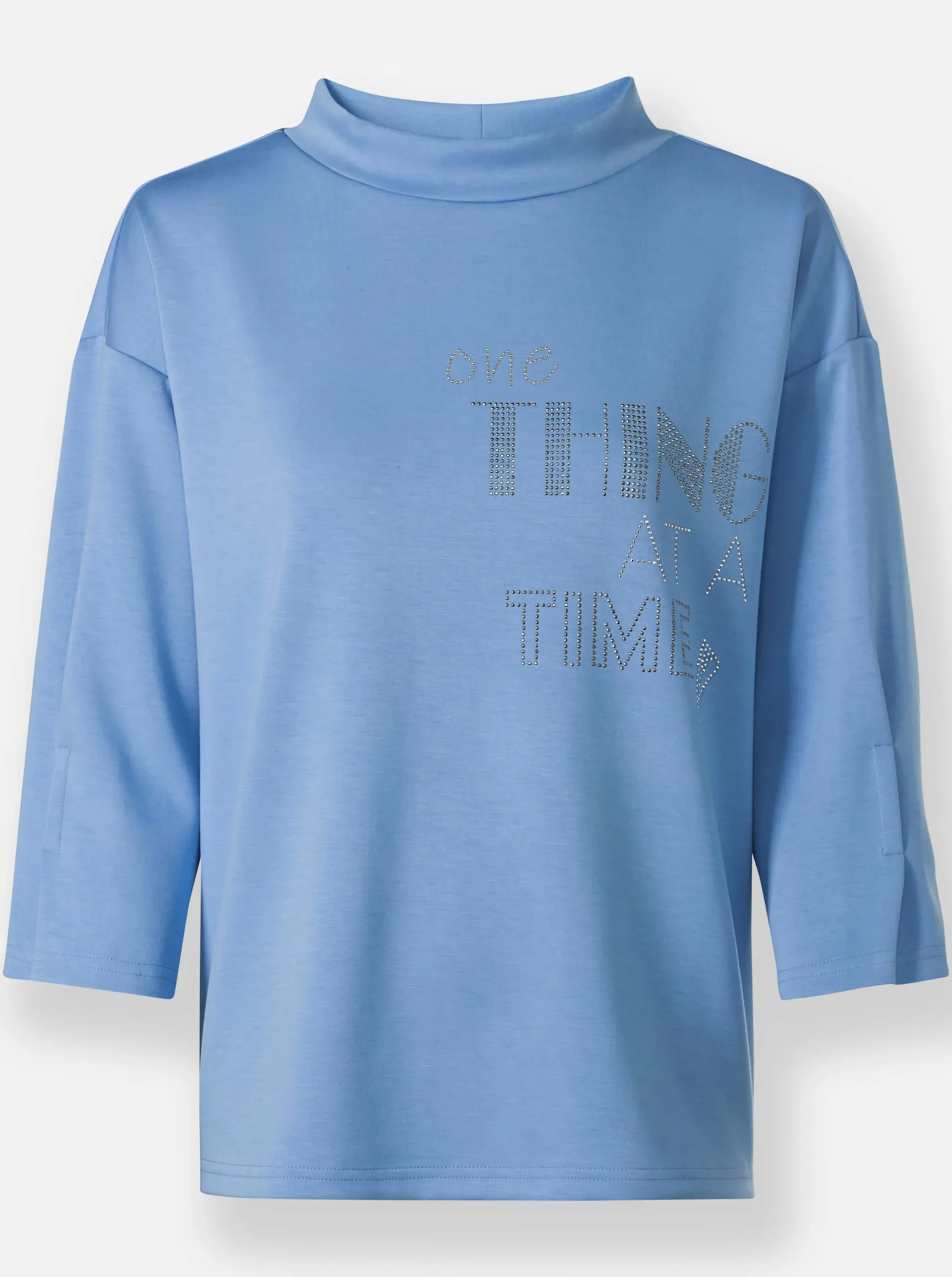 Sweatshirt mit Schmucksteinchen vorne
