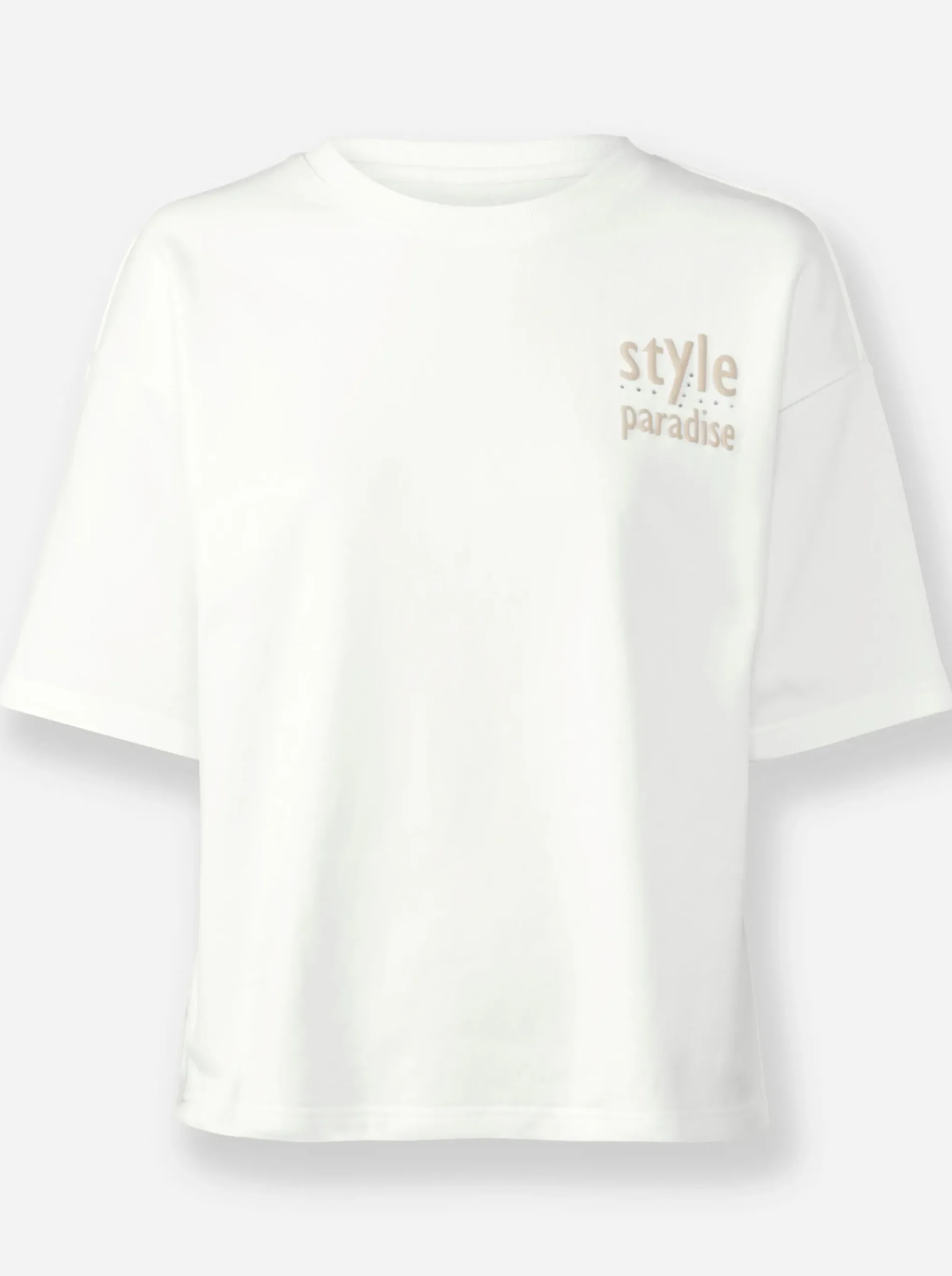 Sweatshirt mit Schriftzug und Glitzersteinchen