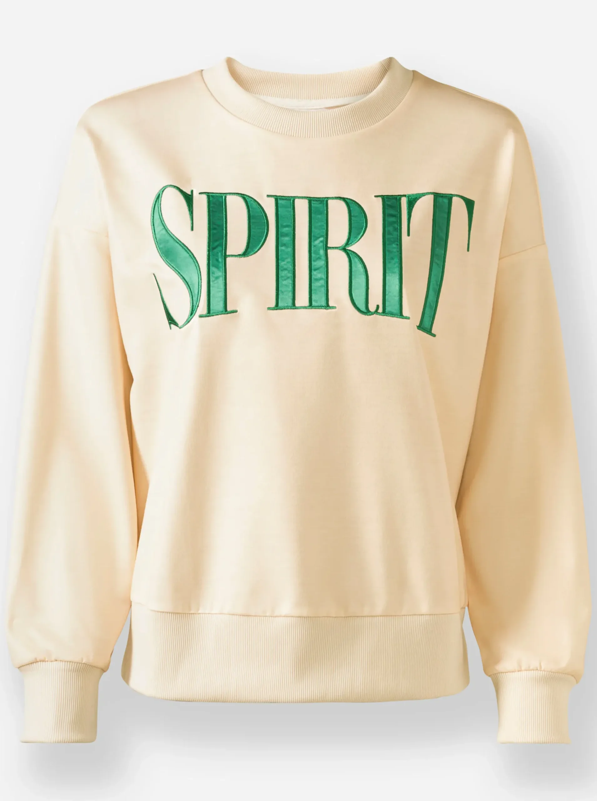 Sweatshirt mit Schriftzug in Satin-Optik