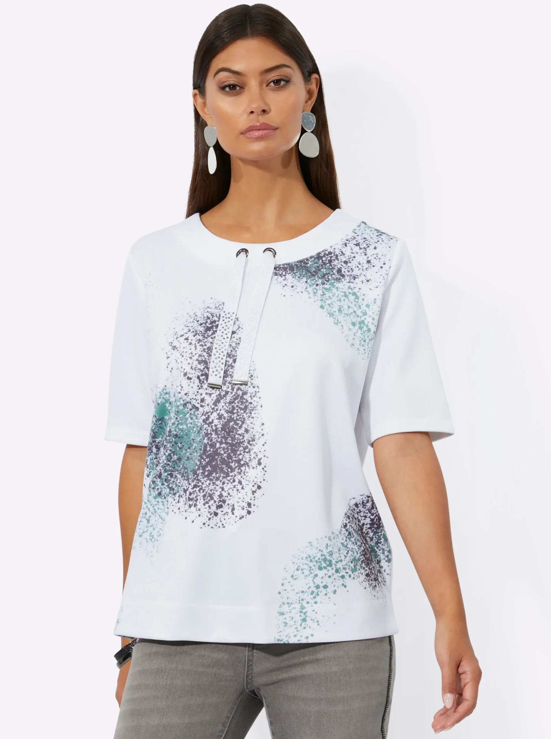 Sweatshirt mit Seitenschlitzen