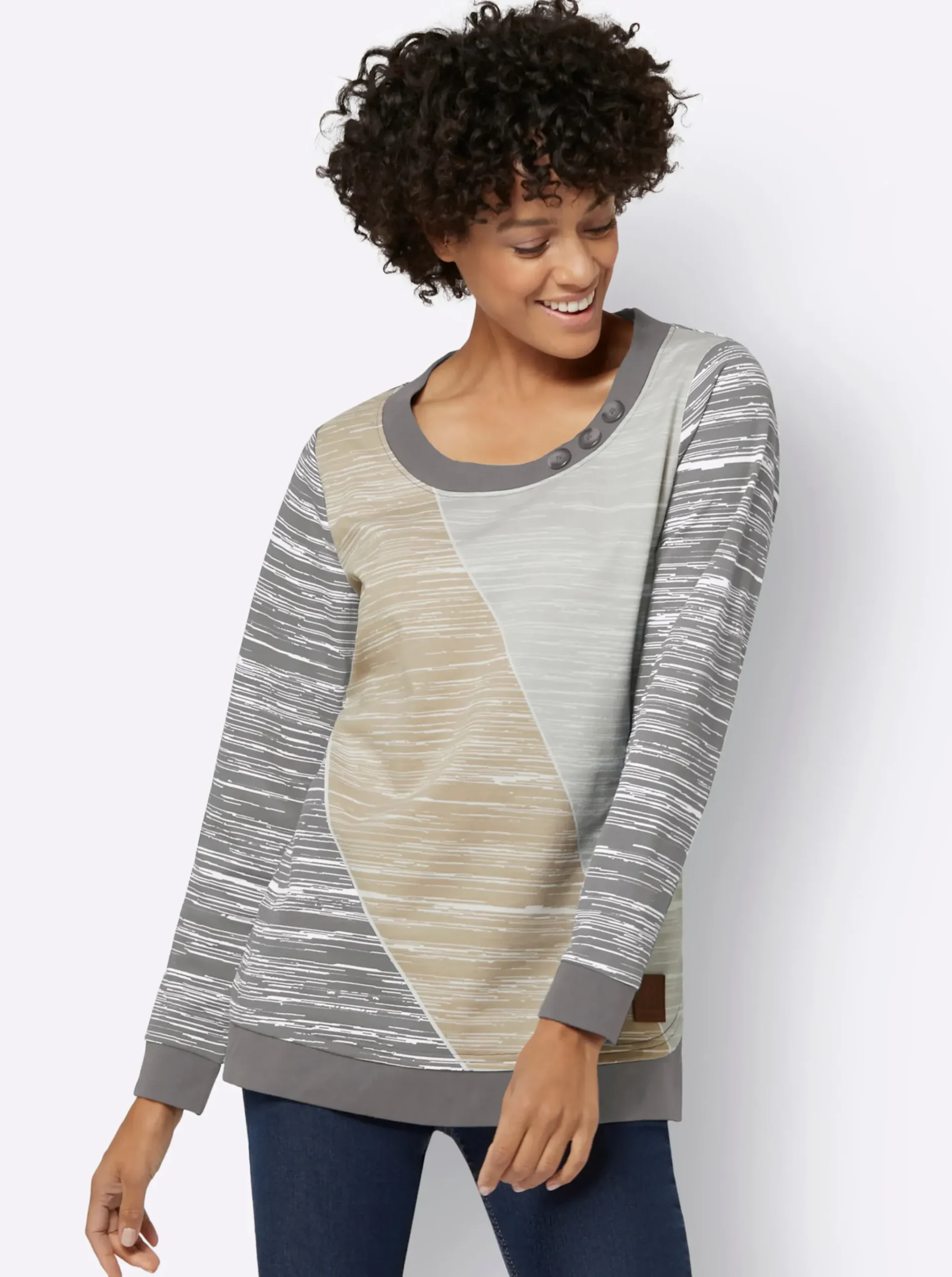 Sweatshirt mit sportivem Print