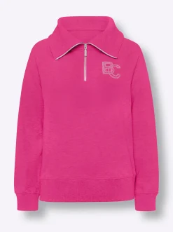 Sweatshirt mit Troyer-Kragen