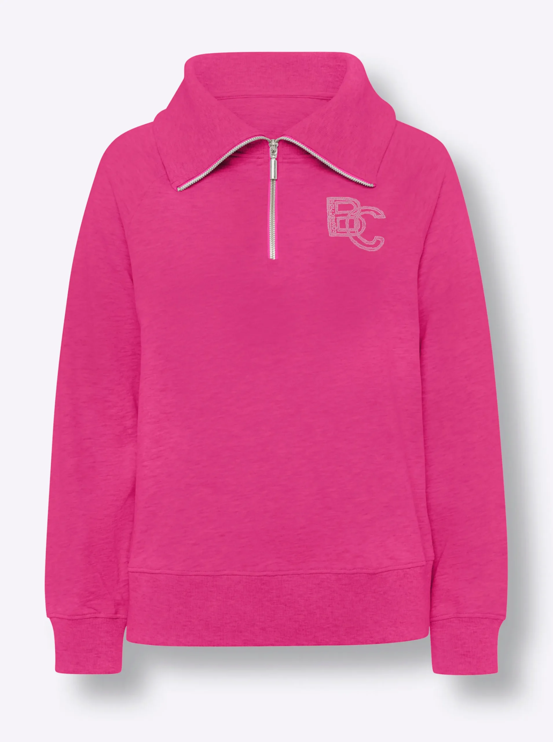 Sweatshirt mit Troyer-Kragen