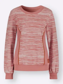 Sweatshirt mit Uni-Einsätzen