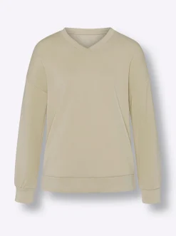 Sweatshirt mit V-Ausschnitt, weich