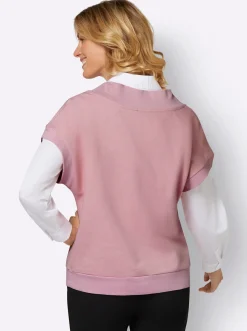 Sweatshirt mit V-Ausschnitt