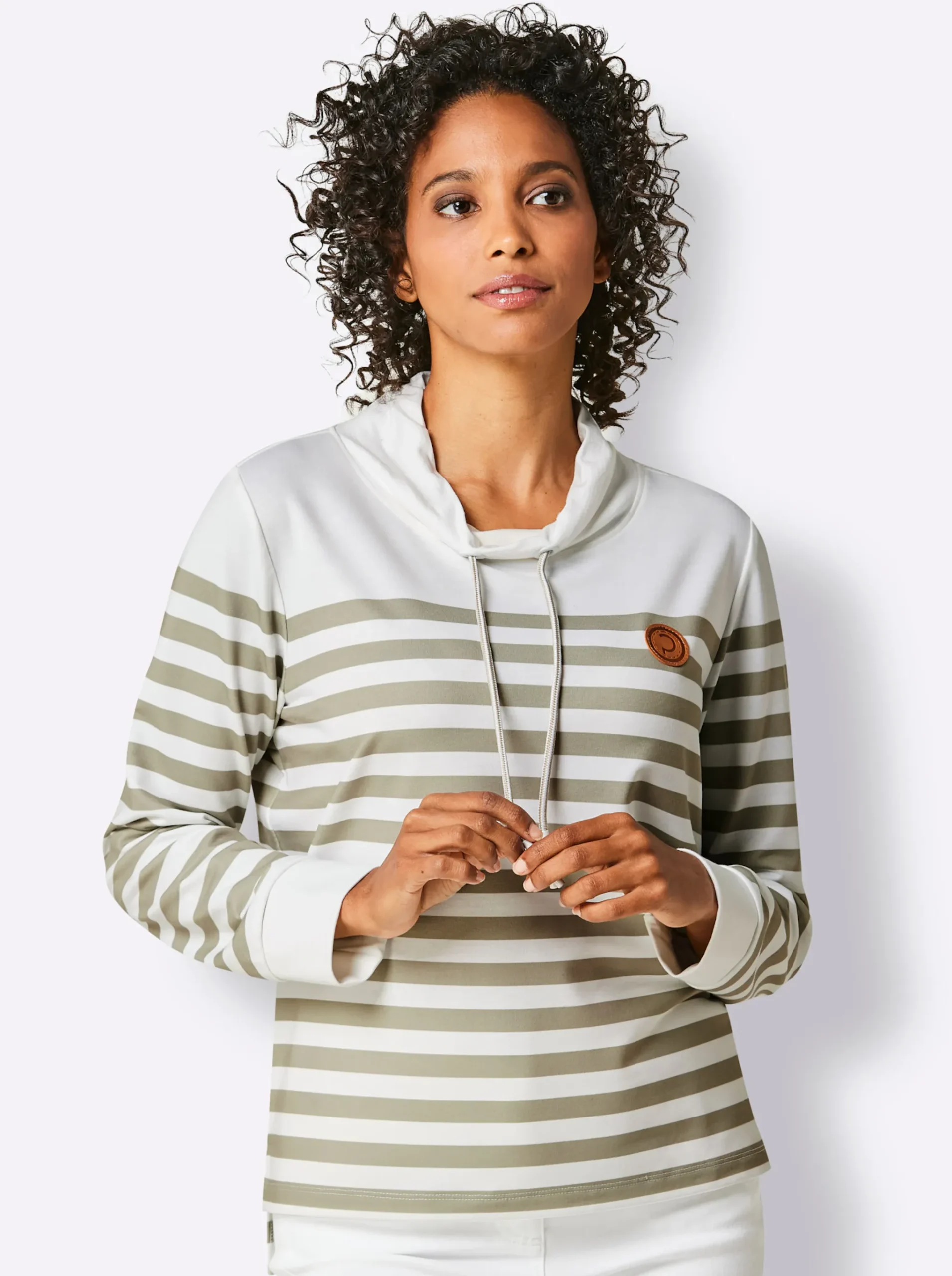 Sweatshirt mit verlängertem Rückenteil